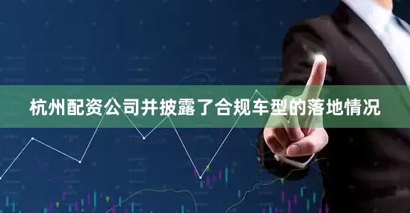 杭州配资公司并披露了合规车型的落地情况
