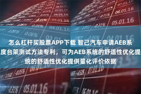 怎么杠杆买股票APP下载 智己汽车申请AEB系统乘员主观舒适度台架测试方法专利，可为AEB系统的舒适性优化提供量化评价依据